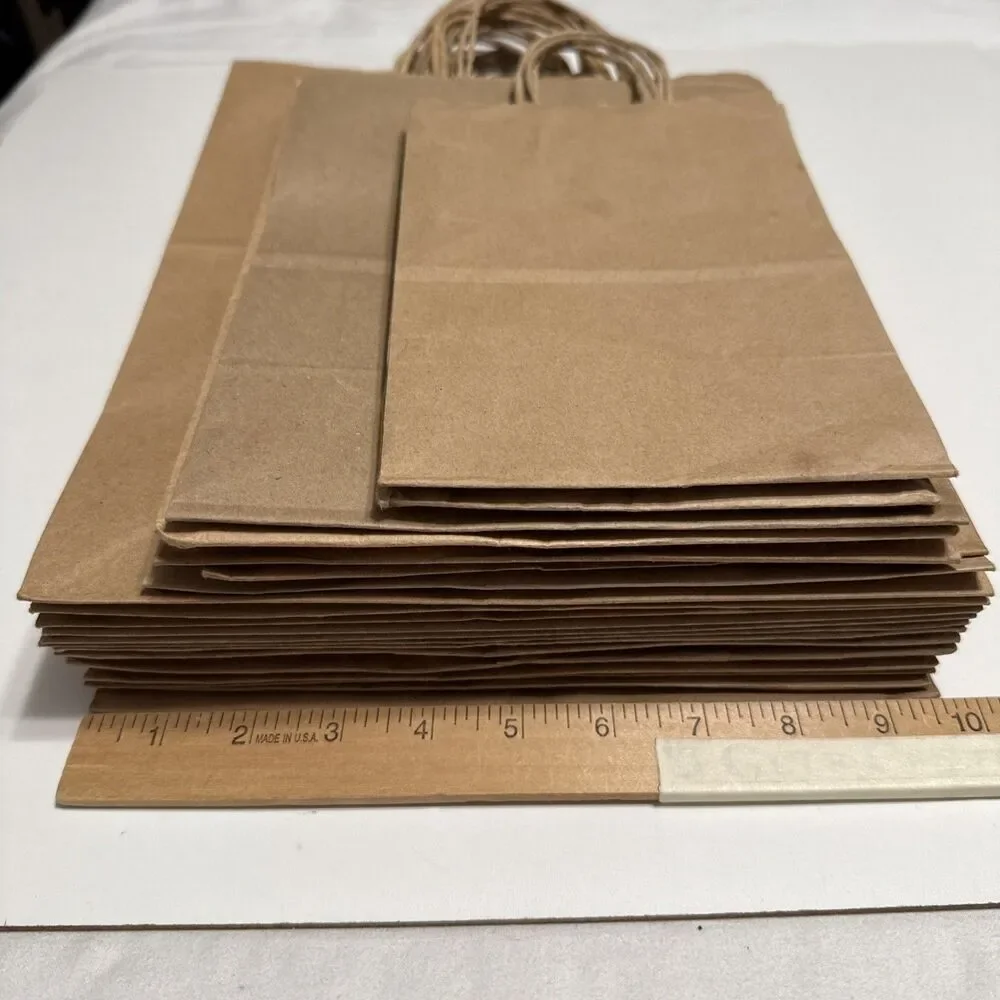 Brown Kraft Paper Gift Bags 20 Small-Medium Size Assorted